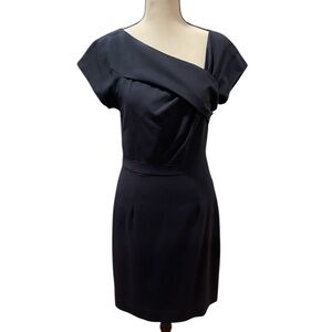 J. Crew Asymmetrical Navy Dress Size 0